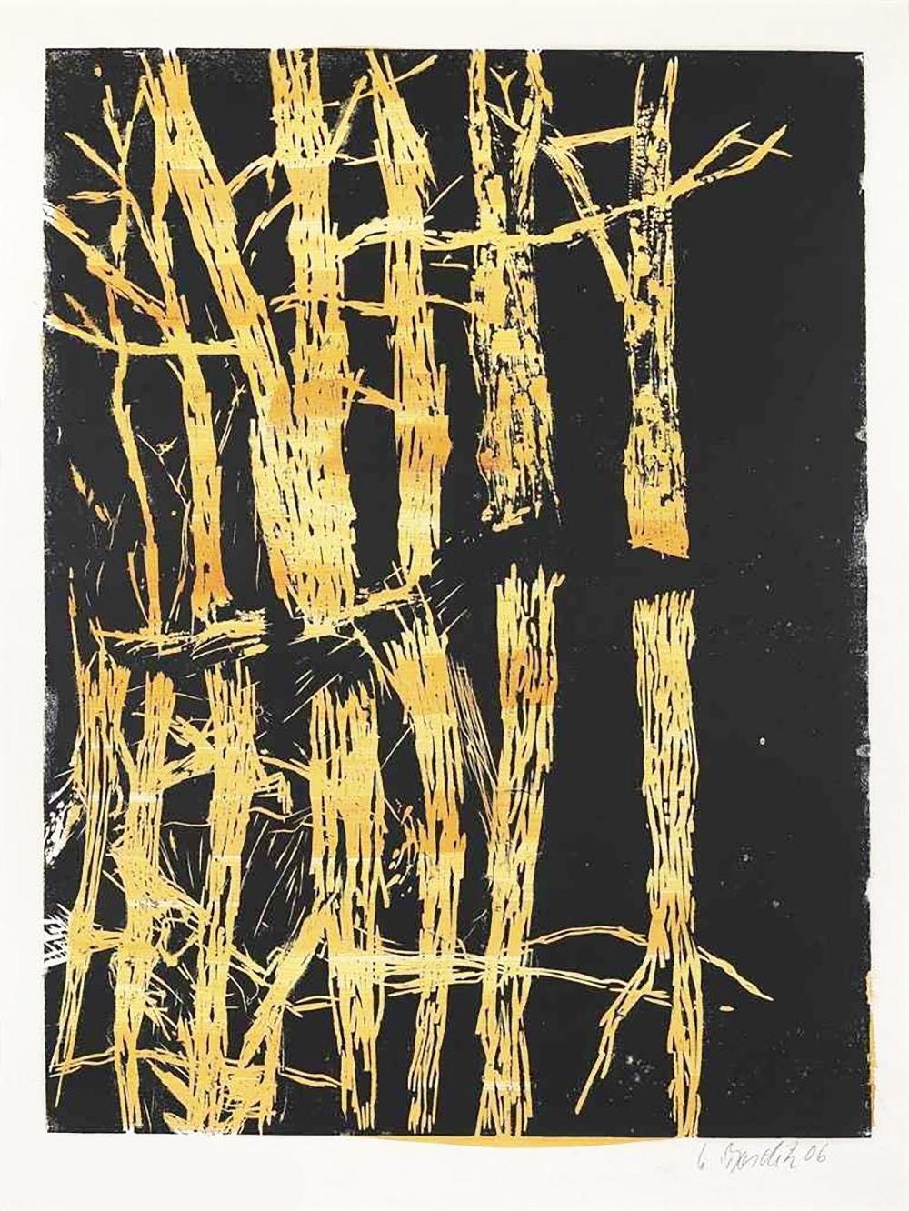 Georg Baselitz Im Wald Und Auf Der Heide: Silence (Signed Print