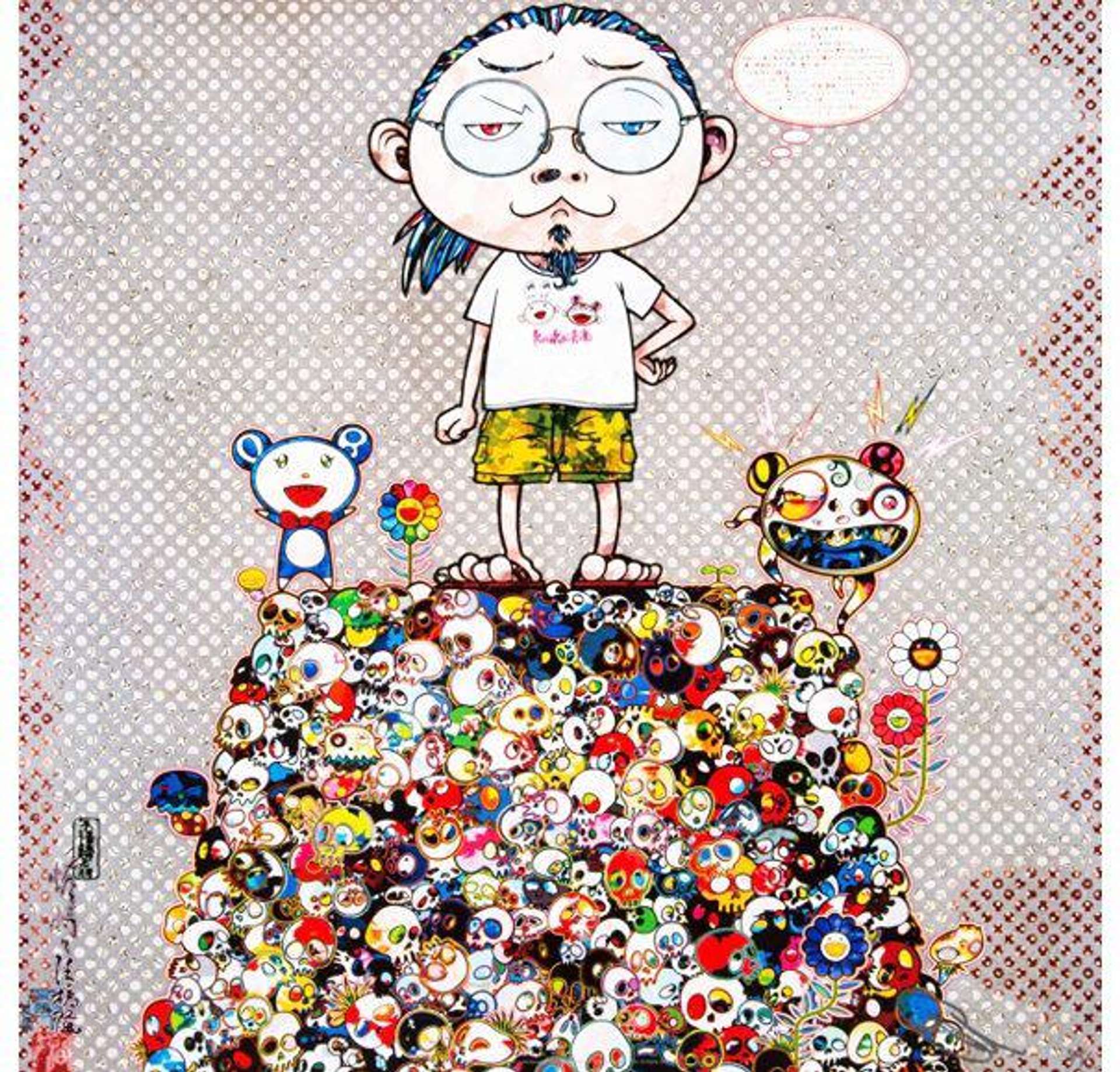 With the Notion of Death the Flowers Look Beautiful - Signed Print by Takashi Murakami 2013 - MyArtBroker
