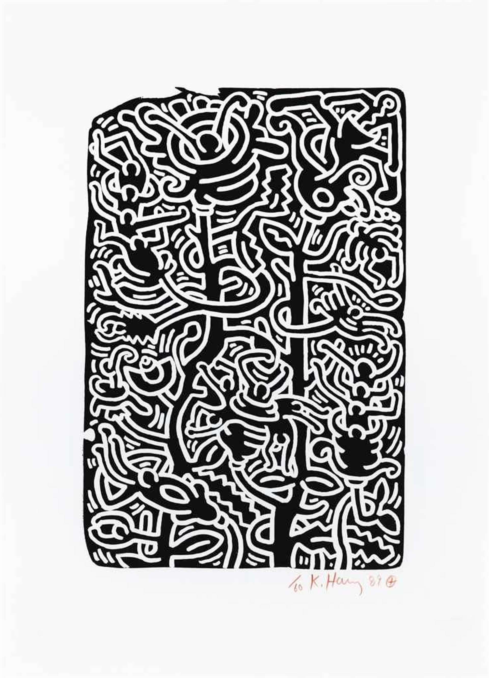 Stones 4 - Signed Print by Keith Haring 1989 - MyArtBroker