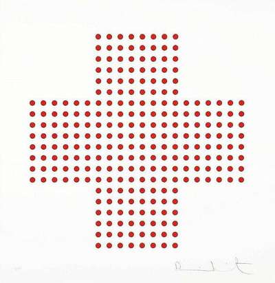 Damien Hirst: Red Cross - Signed Print