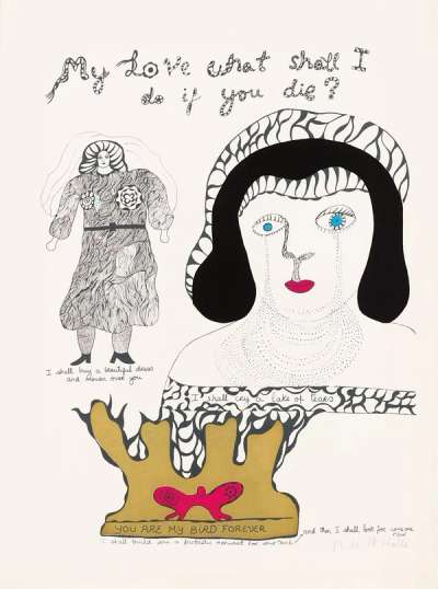 My Love What Shall I Do If You Die - Signed Print by Niki de Saint Phalle 1970 - MyArtBroker