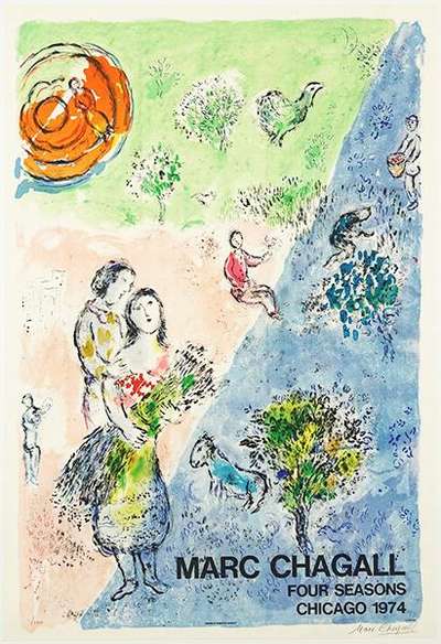 Four Seasons - Signed Print by Marc Chagall 1974 - MyArtBroker