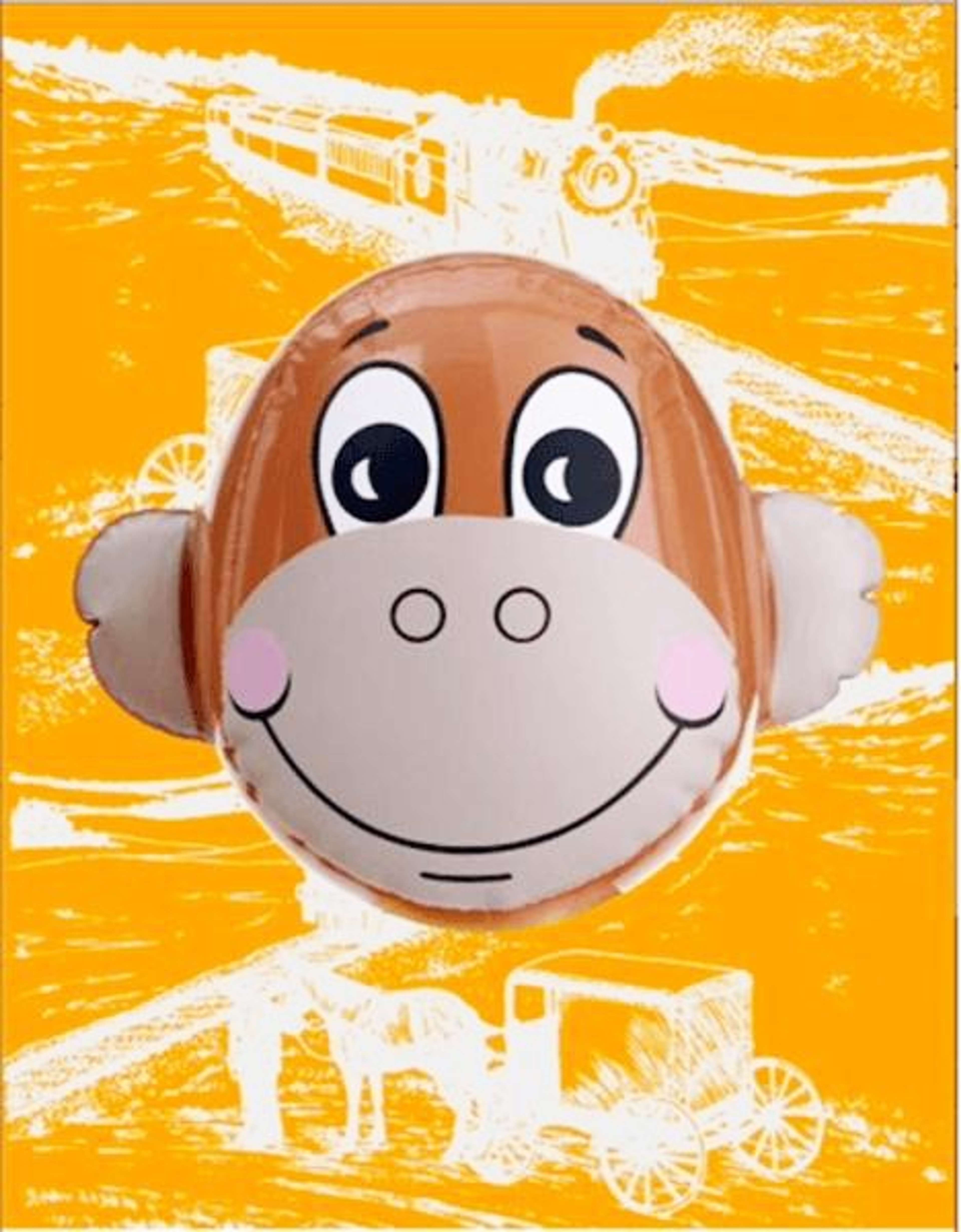 Monkey Train (orange) - Signed Print