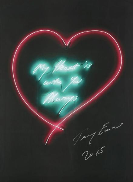 Tracey Emin My Heart Is With You Always (black) (Signed Print