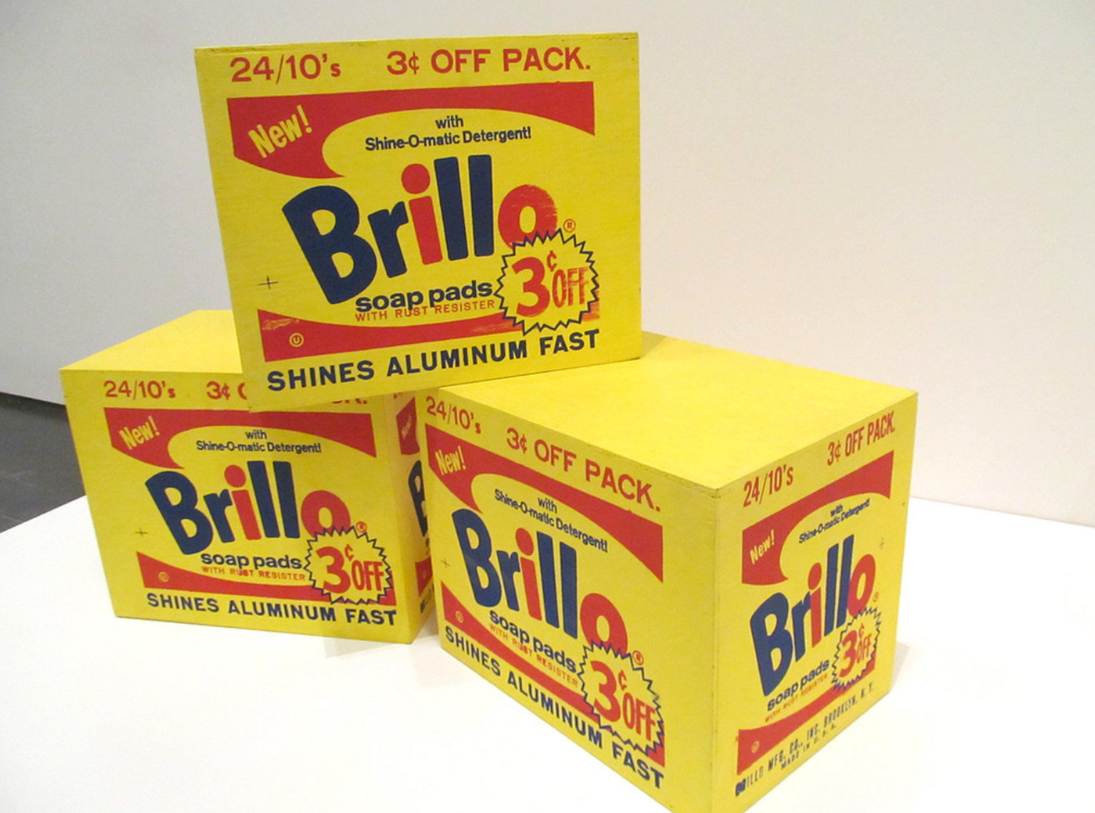 Brillo Boxes (Yellow) by Andy Warhol