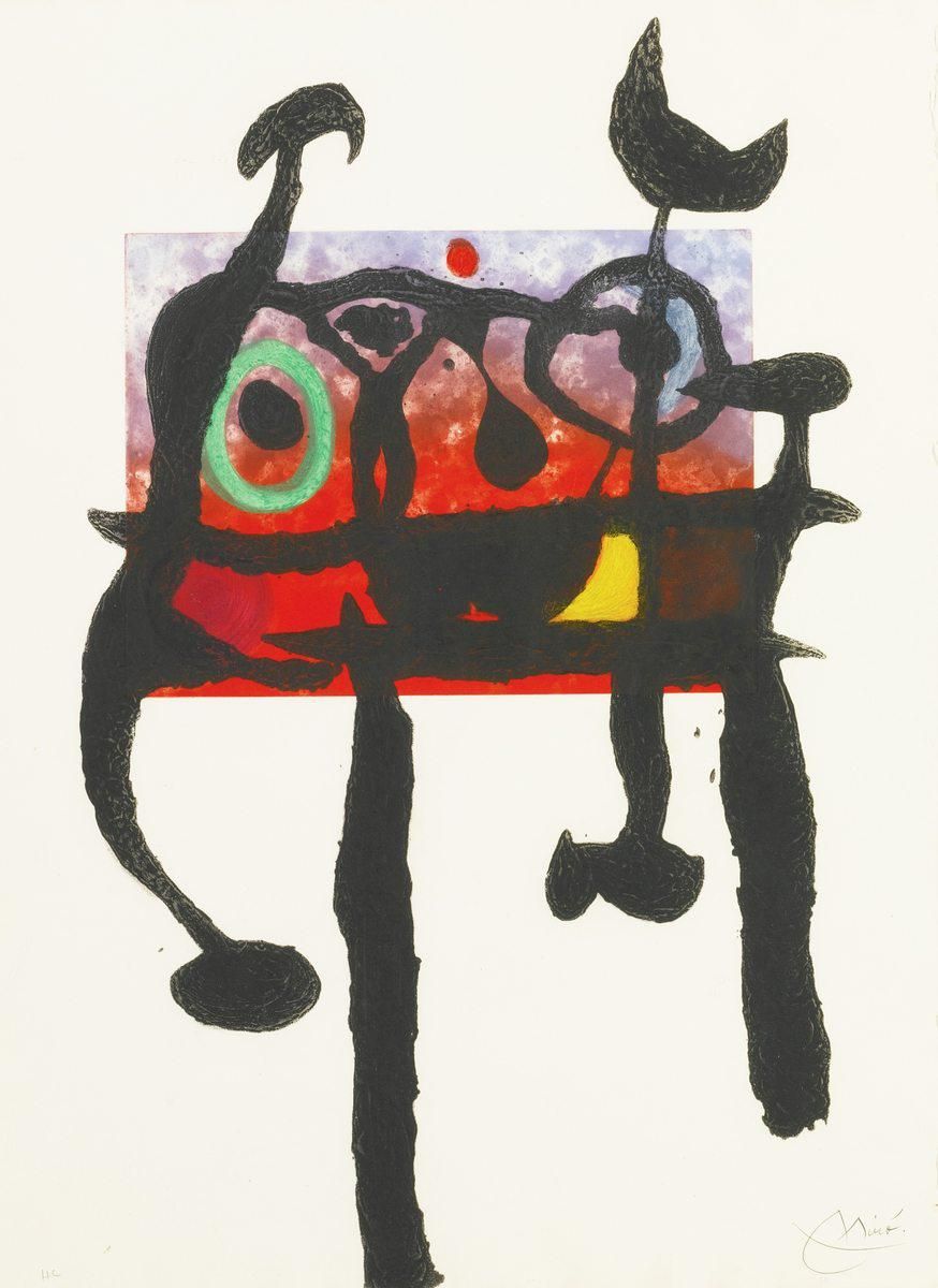 Joan Miro Le Samouraï (Signed Print) 1968