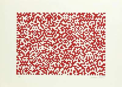 Invader: Binary Code (red) - Signed Print