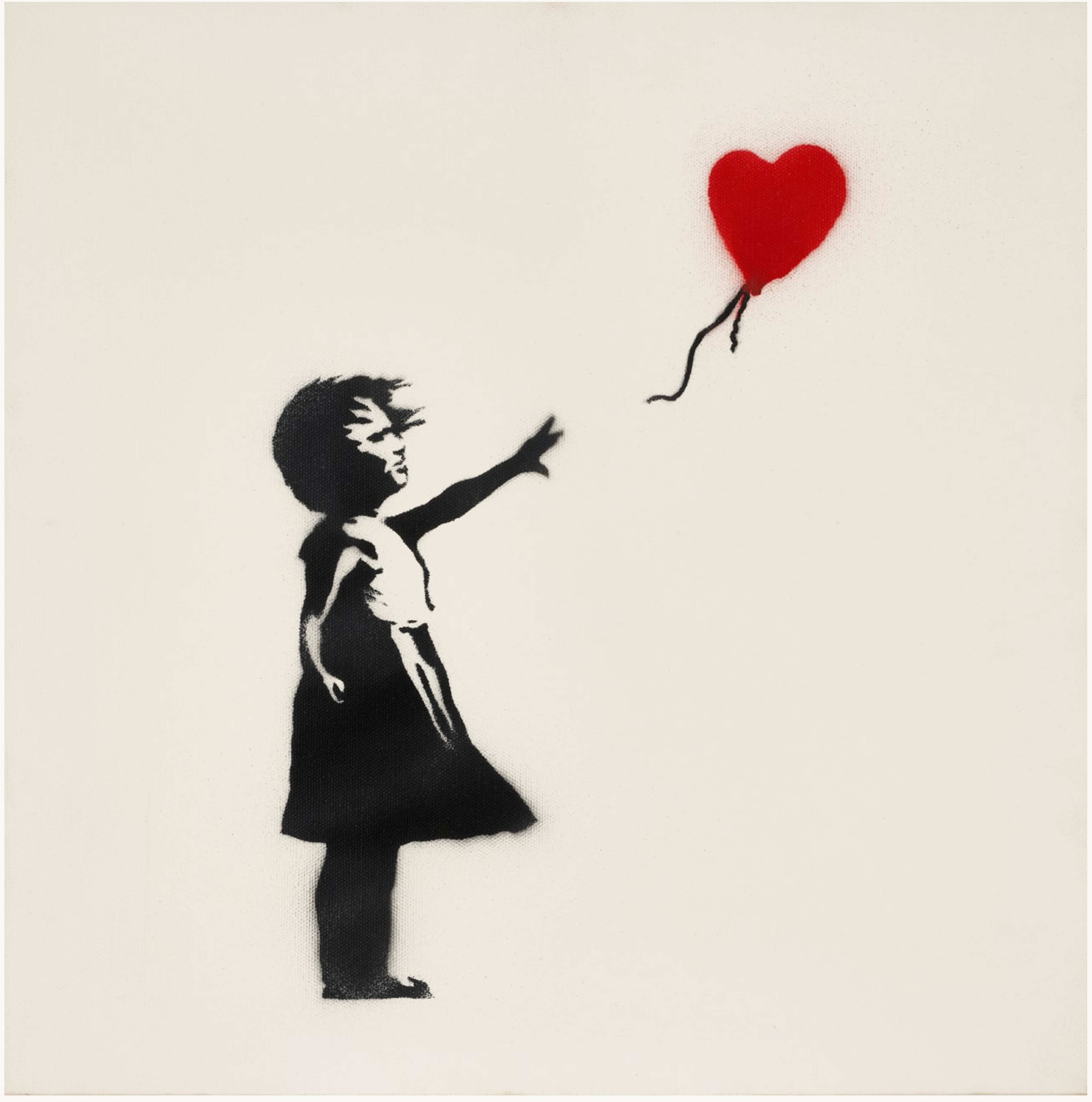 Girl With Balloon (spray paint on canvas) by Banksy - Christie's HK