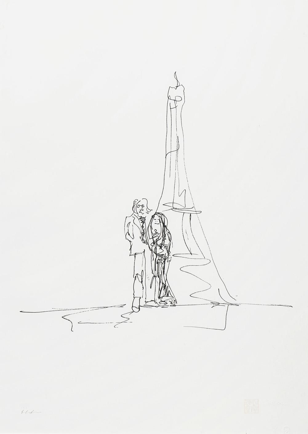 John Lennon Eiffel Tower (Bag One) (Signed Print) 1988 | MyArtBroker