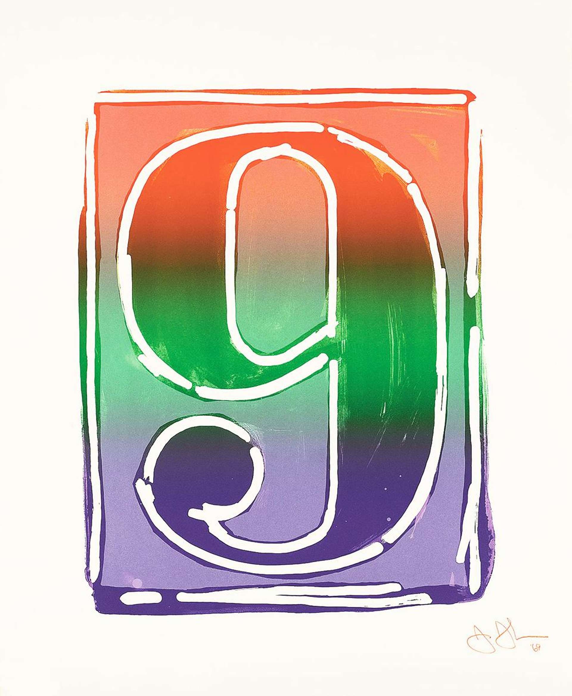 Figure 9 (Color Numeral) - Signed Print by Jasper Johns 1969 - MyArtBroker