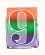 Jasper Johns: Figure 9 (Color Numeral) - Signed Print