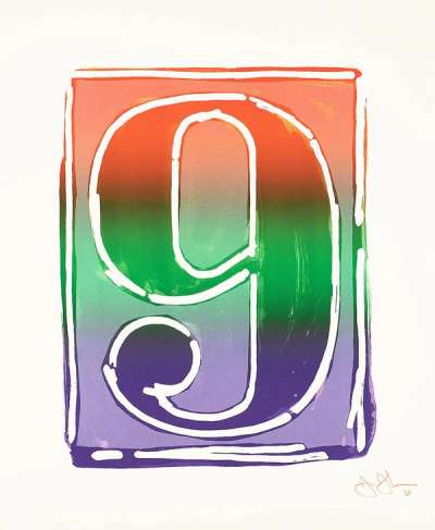 Figure 9 (Color Numeral) - Signed Print by Jasper Johns 1969 - MyArtBroker