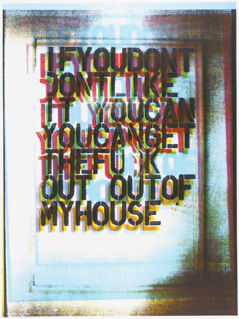 Christopher Wool My House II (Signed) Screenprint 2000