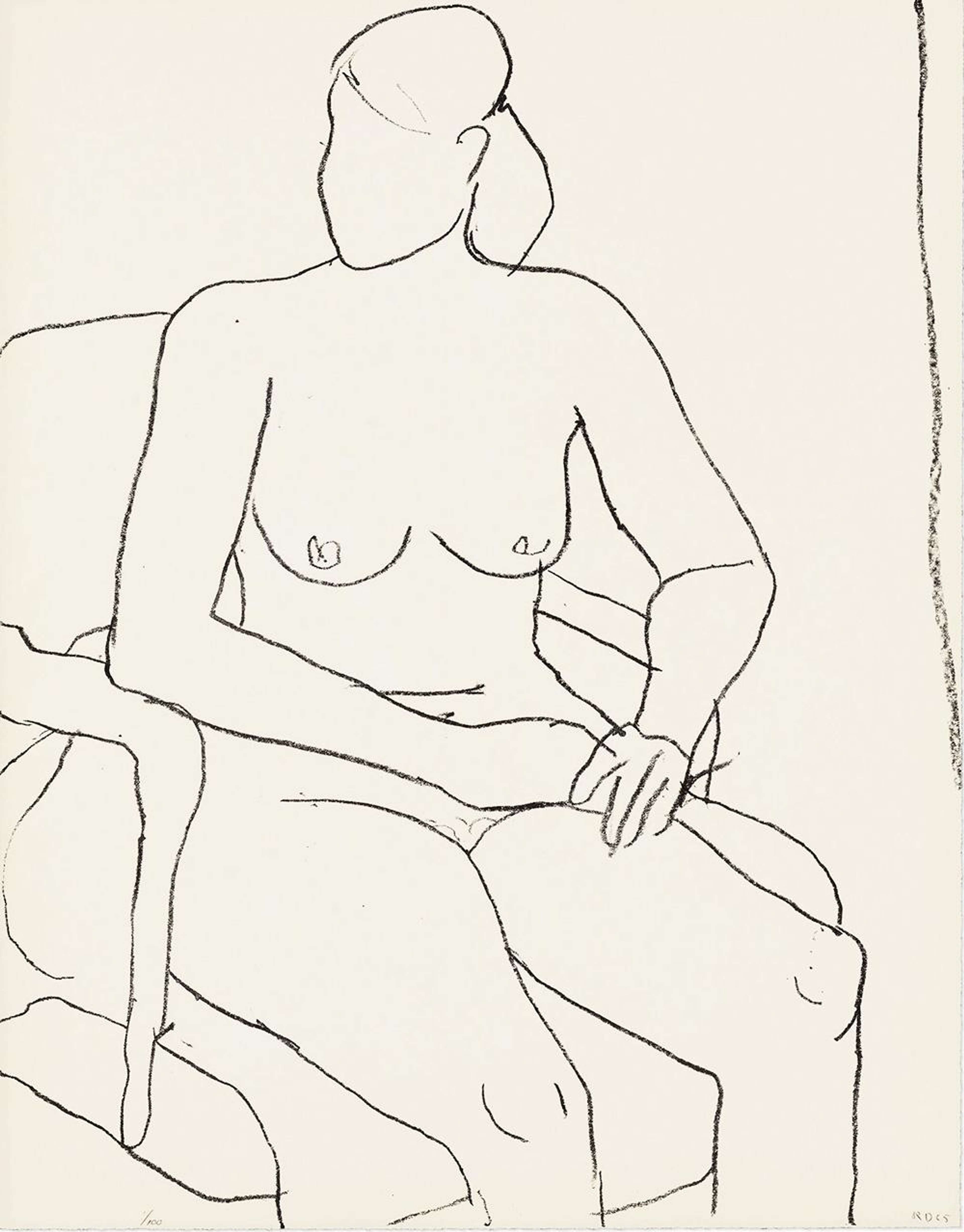 Seated Nude - Signed Print by Richard Diebenkorn 1965 - MyArtBroker