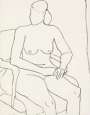 Richard Diebenkorn: Seated Nude - Signed Print