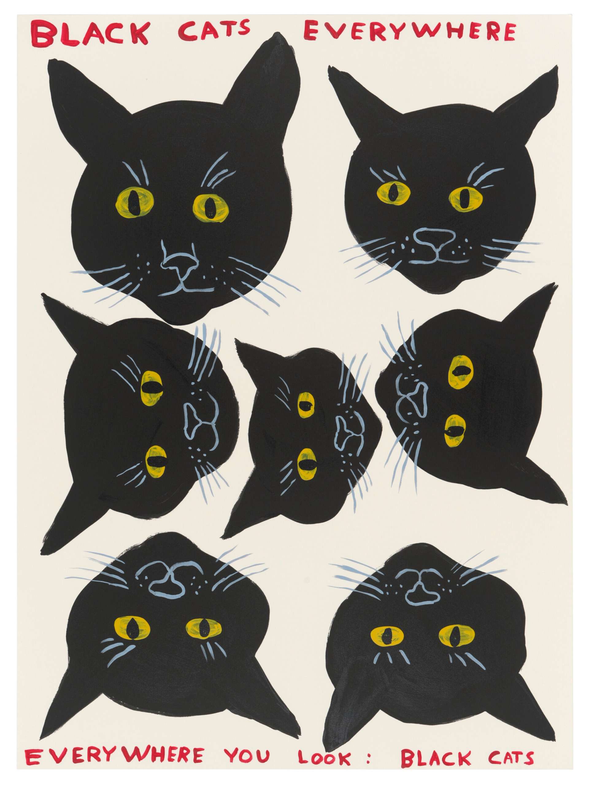 Black Cats - Signed Print by David Shrigley 2021 - MyArtBroker
