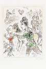 Marc Chagall: Clown Avec Chèvre Jaune - Signed Print