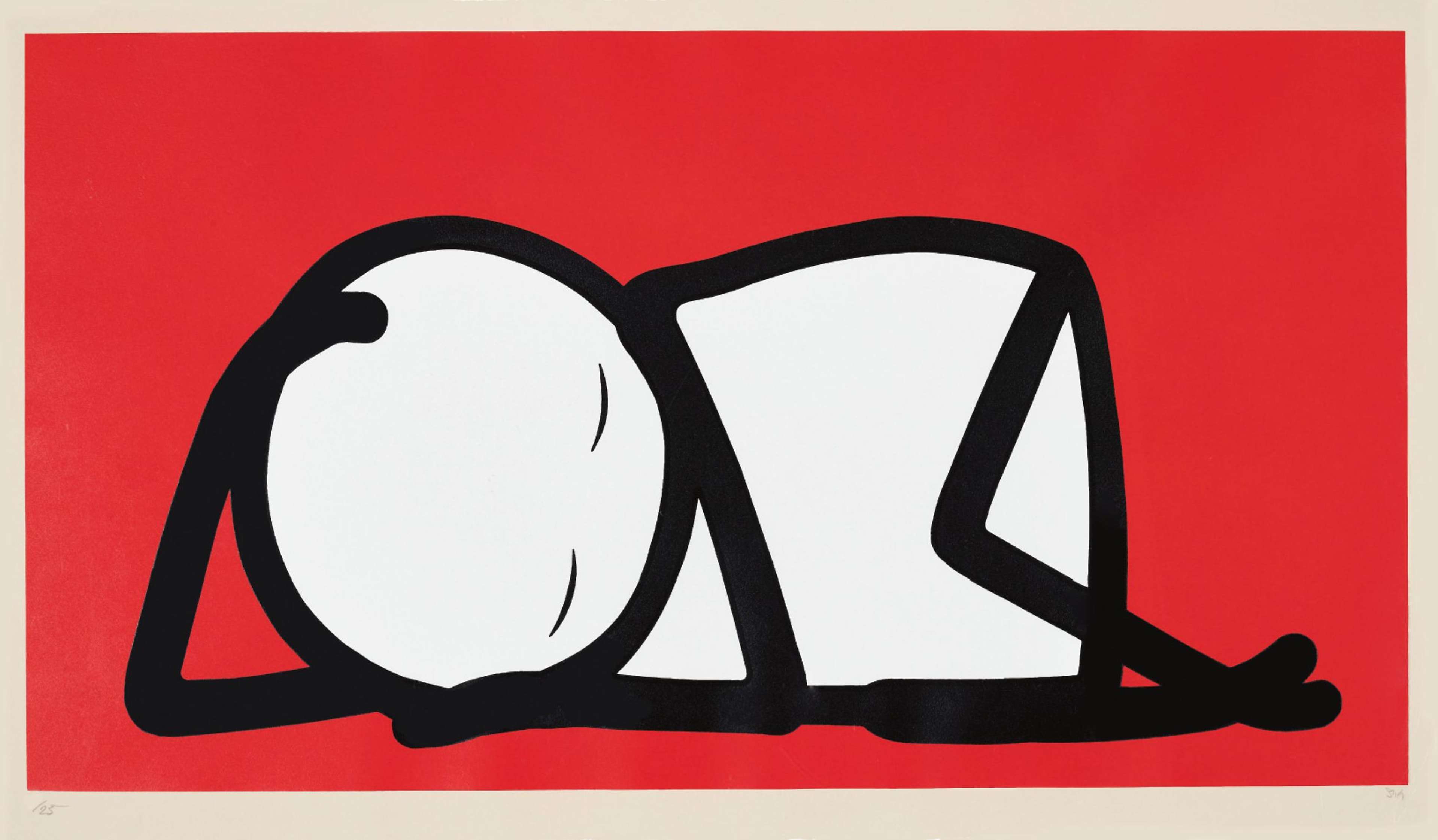 Sleeping Baby (red) - Signed Print