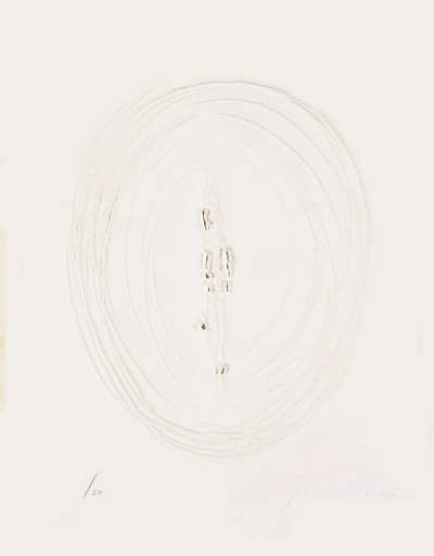 Concetto Spaziale (R. & R. E-22) - Signed Print by Lucio Fontana 1964 - MyArtBroker