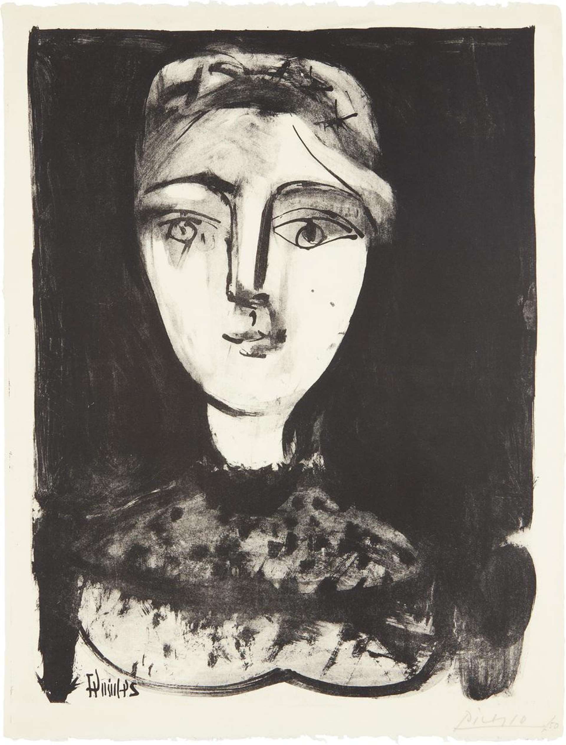 Tête De Jeune Femme - Signed Print by Pablo Picasso 1947 - MyArtBroker