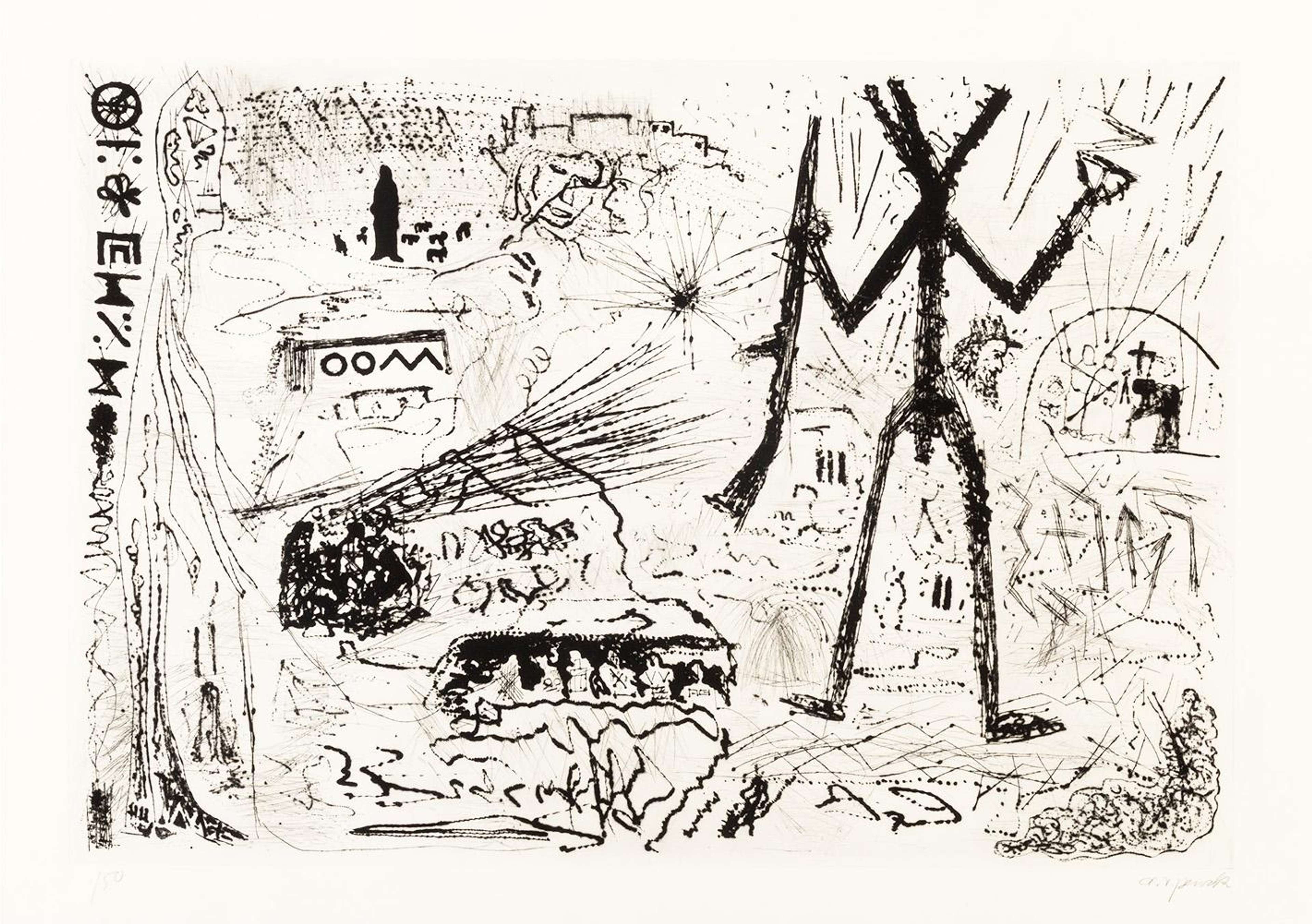 Concept - Signed Print by A. R. Penck 1984 - MyArtBroker