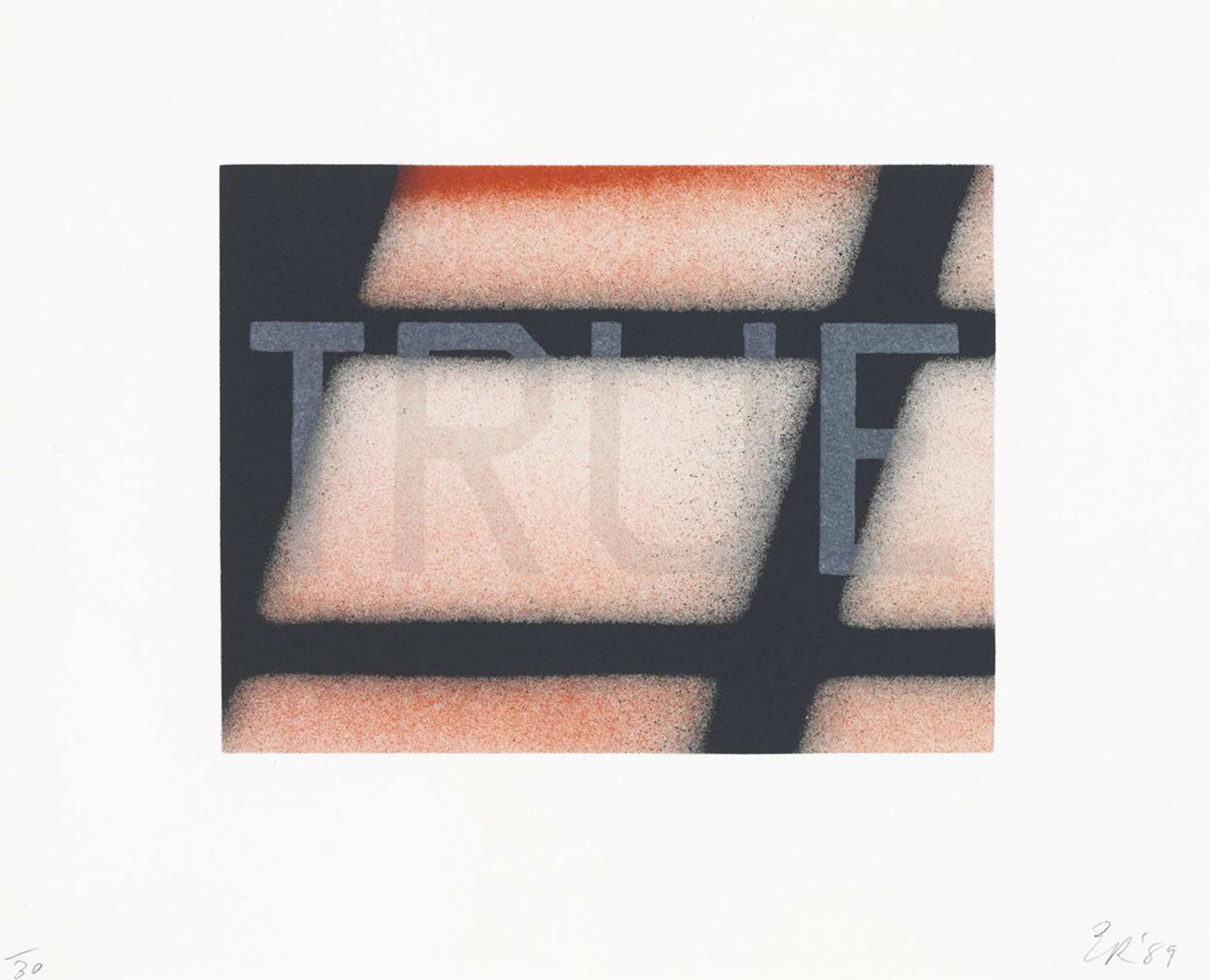 True - Signed Print by Ed Ruscha 1989 - MyArtBroker