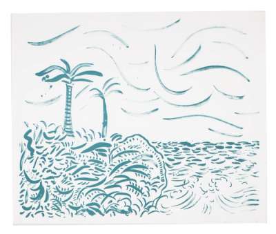 Green Bora Bora - Signed Print by David Hockney 1980 - MyArtBroker
