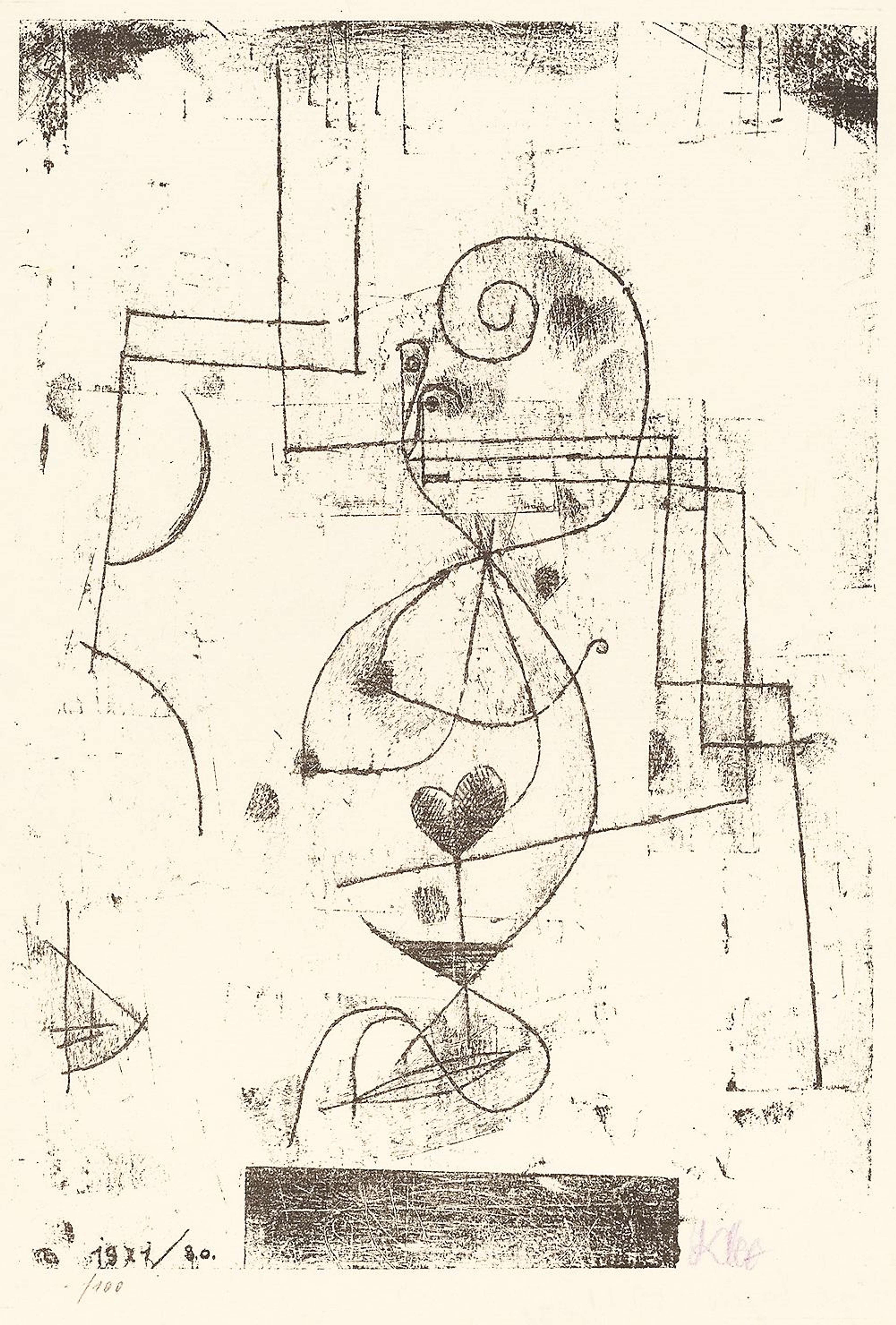 Herzdame - Signed Print by Paul Klee 1921 - MyArtBroker