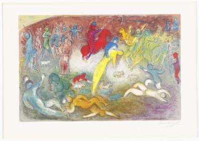 Marc Chagall: Enlèvement De Chloé - Signed Print