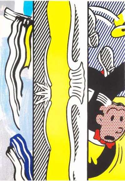 Roy Lichtenstein: Two Paintings: Dagwood - Signed Mixed Media