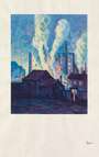 Maximilien Luce: Usines à Charleroi - Signed Print