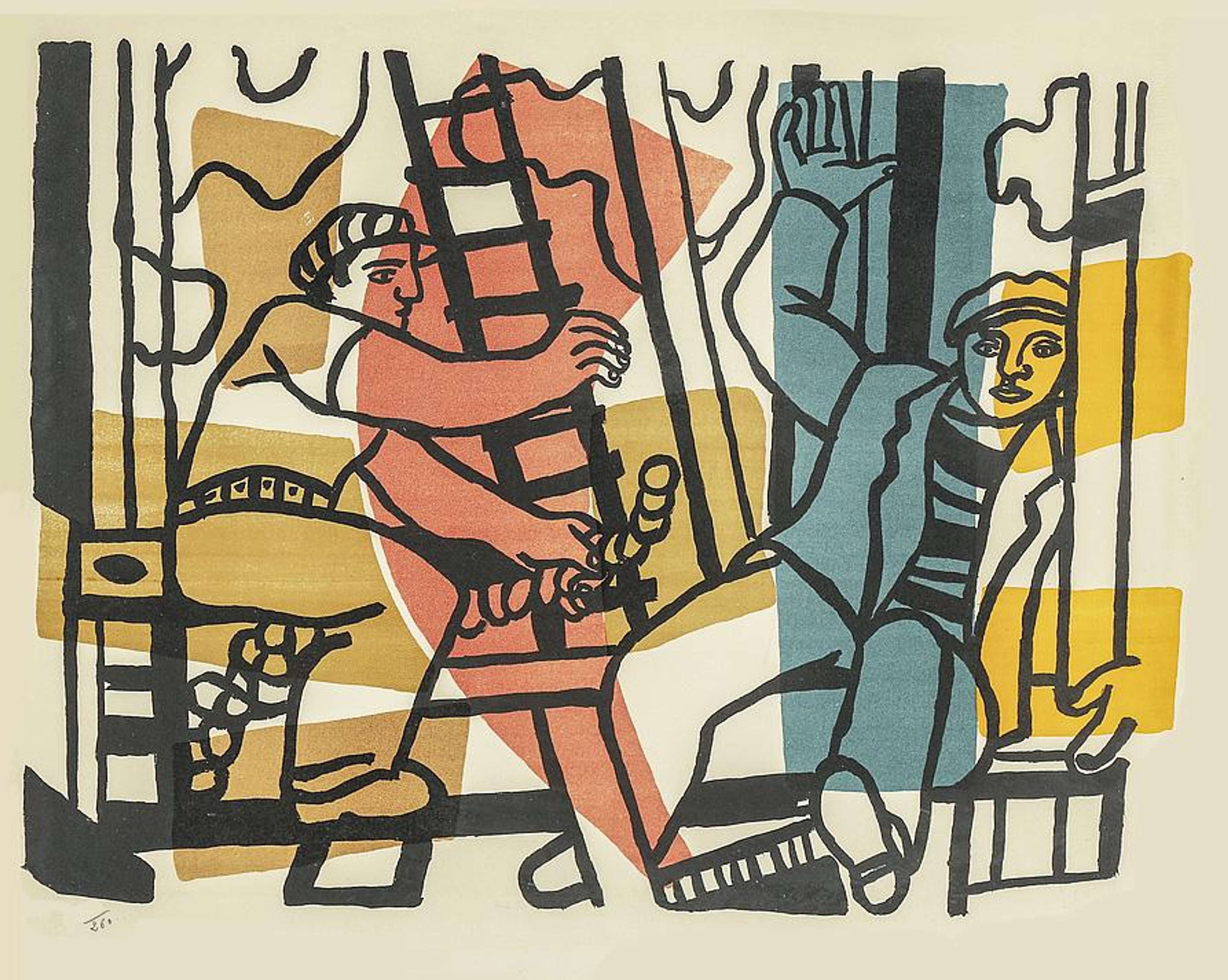 Les Constructeurs - Signed Print by Fernand Leger 1951 - MyArtBroker