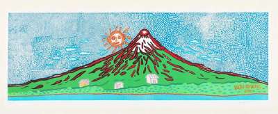 Mt. Fuji In Seven Colours - All About Mt. Fuji That I Have Loved My Whole Life - Signed Print by Yayoi Kusama 2015 - MyArtBroker