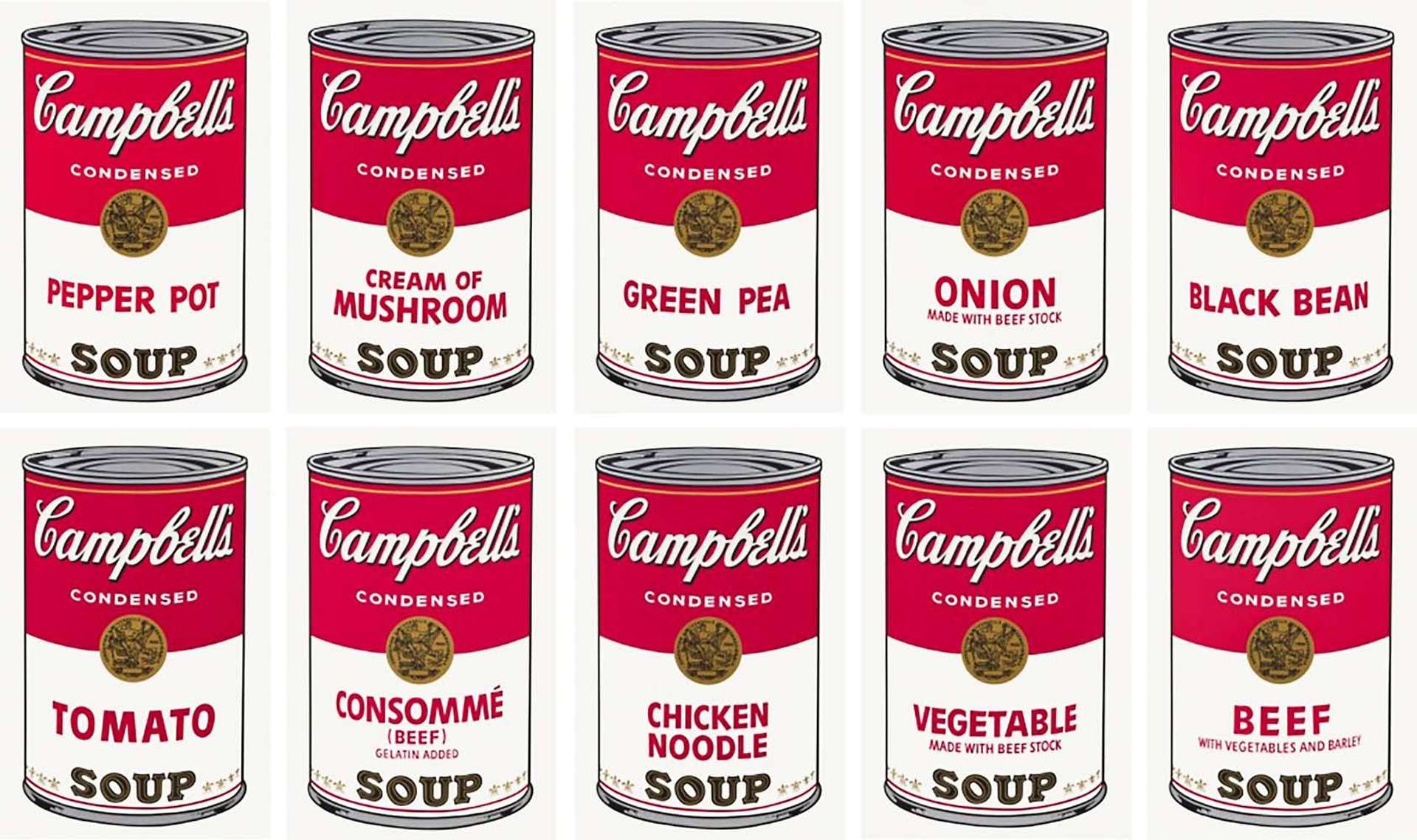 Andy Warhol Campbell's Soup I (complete set) (Signed Print) 1968