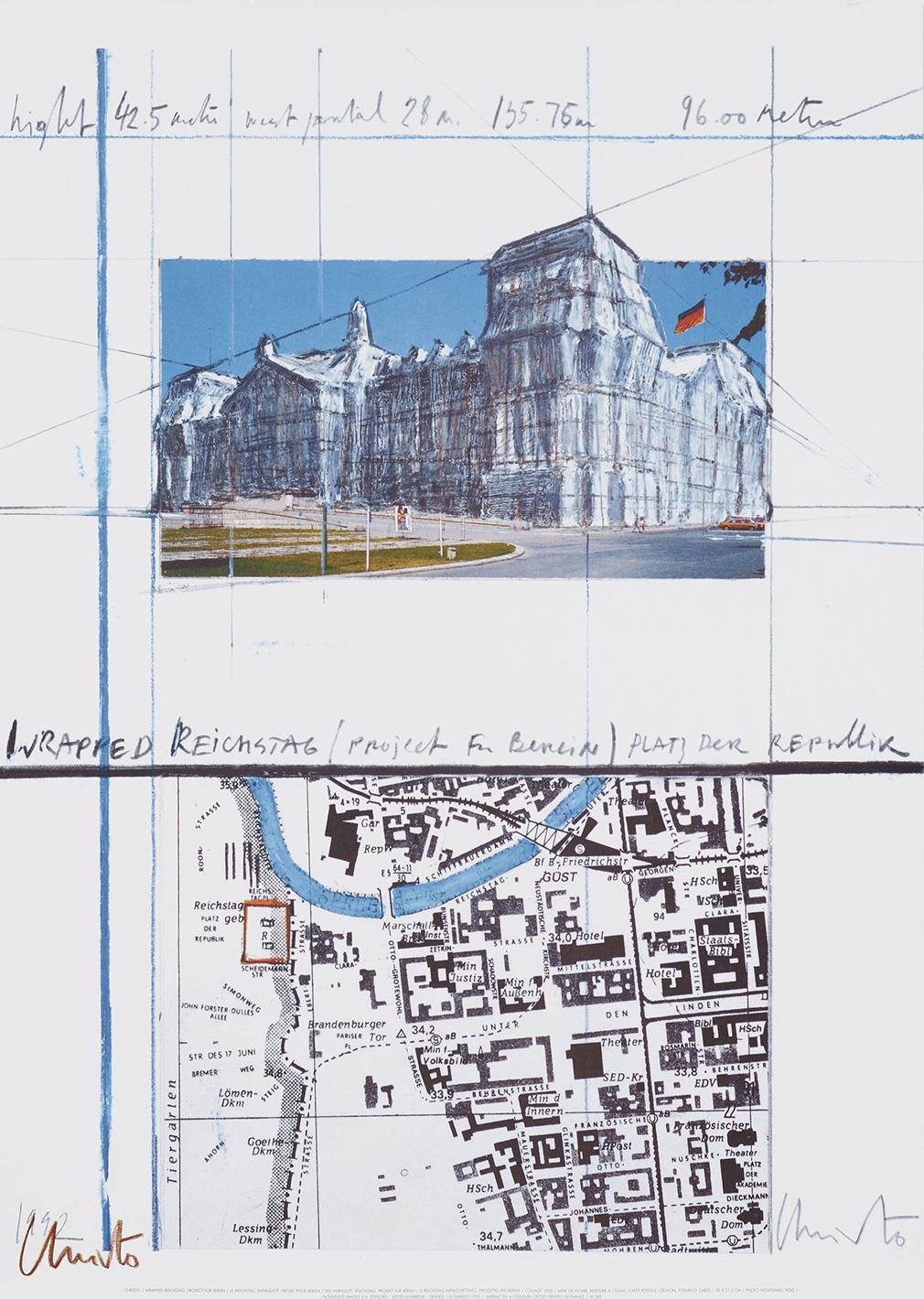 クリスト Wrapped Reichstag Project Wrapped Reichstag, Project for Berlin by Christo