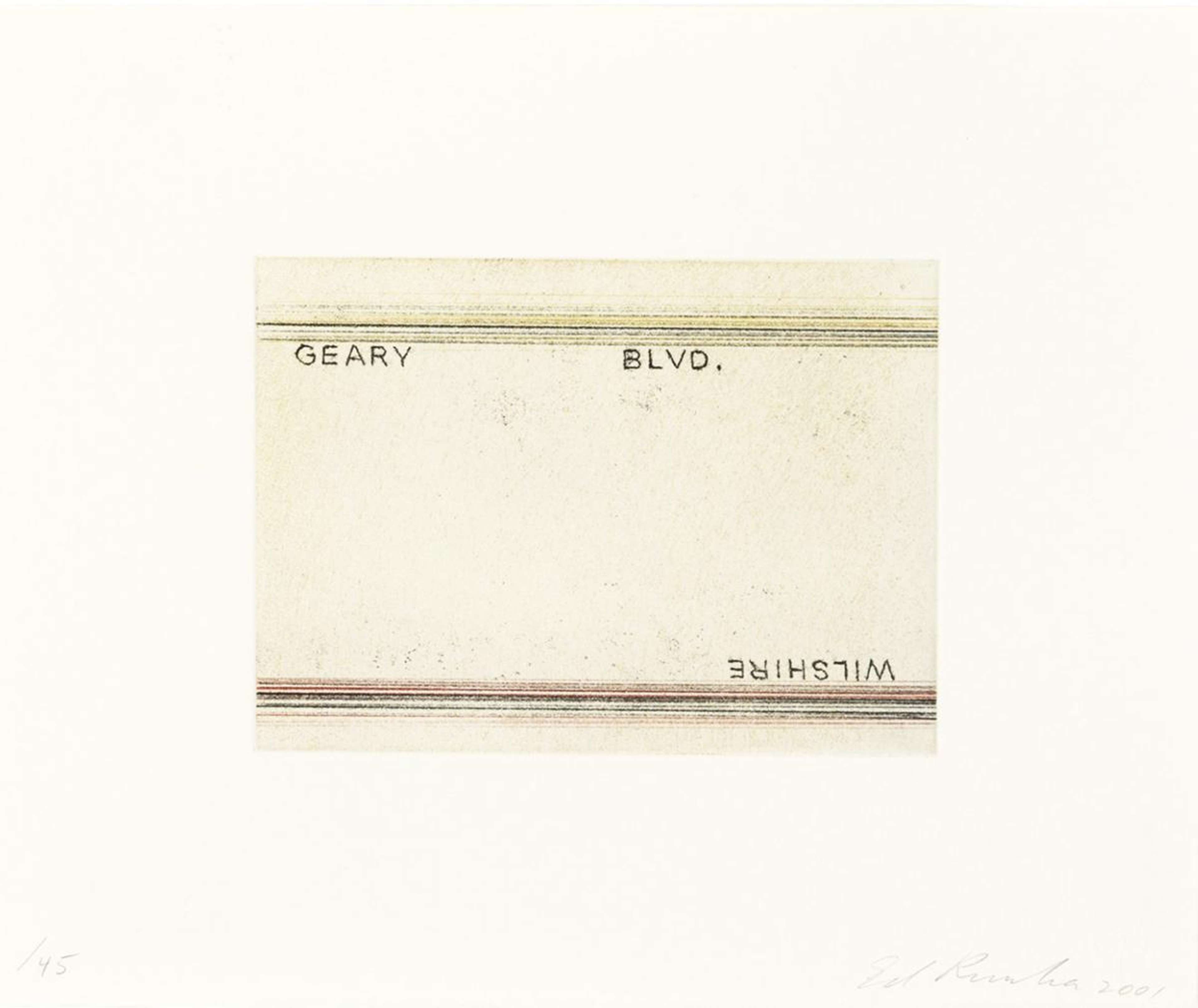 Geary, Wilshire - Signed Print by Ed Ruscha 2001 - MyArtBroker