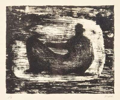 Black Reclining Figure II - Signed Print by Henry Moore 1974 - MyArtBroker