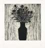 Donald Sultan: Black Flower And Vase - Signed Print