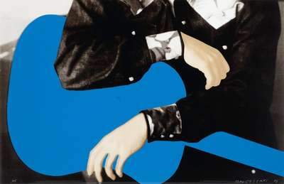 Person With Guitar (Blue) - Signed Print by John Baldessari 2005 - MyArtBroker