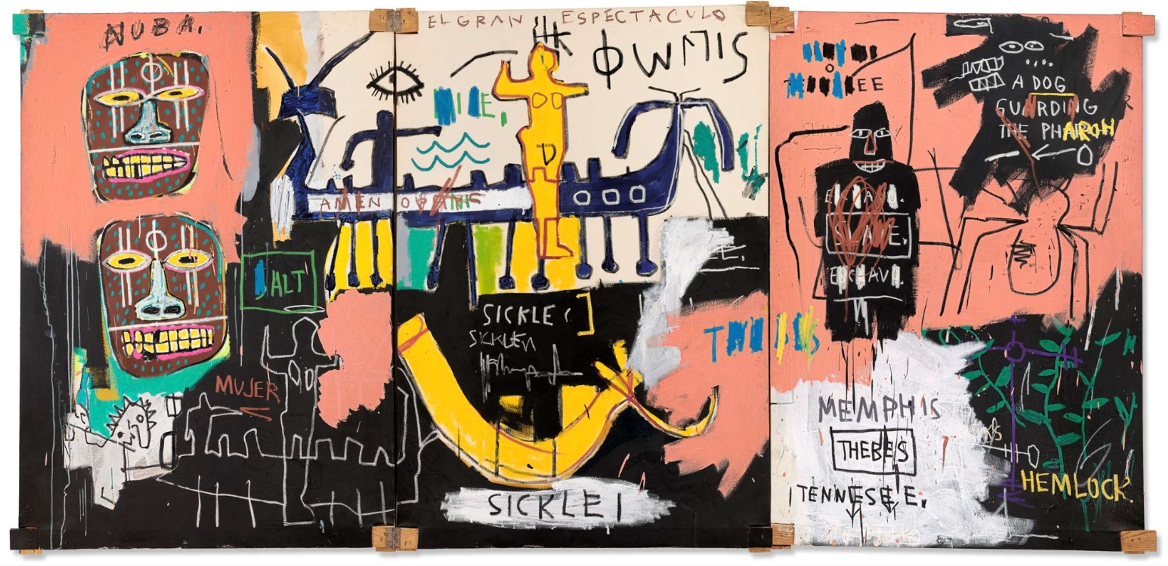 El Gran Espectaculo (The Nile) by Jean-Michel Basquiat 
