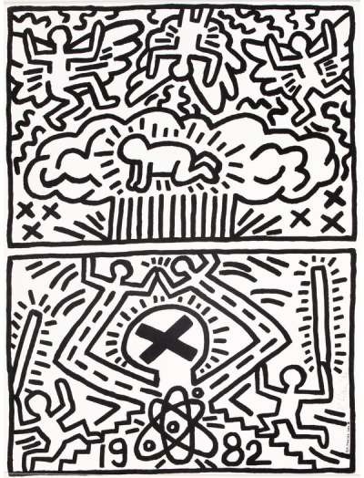 Poster For Nuclear Disarmament - Signed Print by Keith Haring 1982 - MyArtBroker