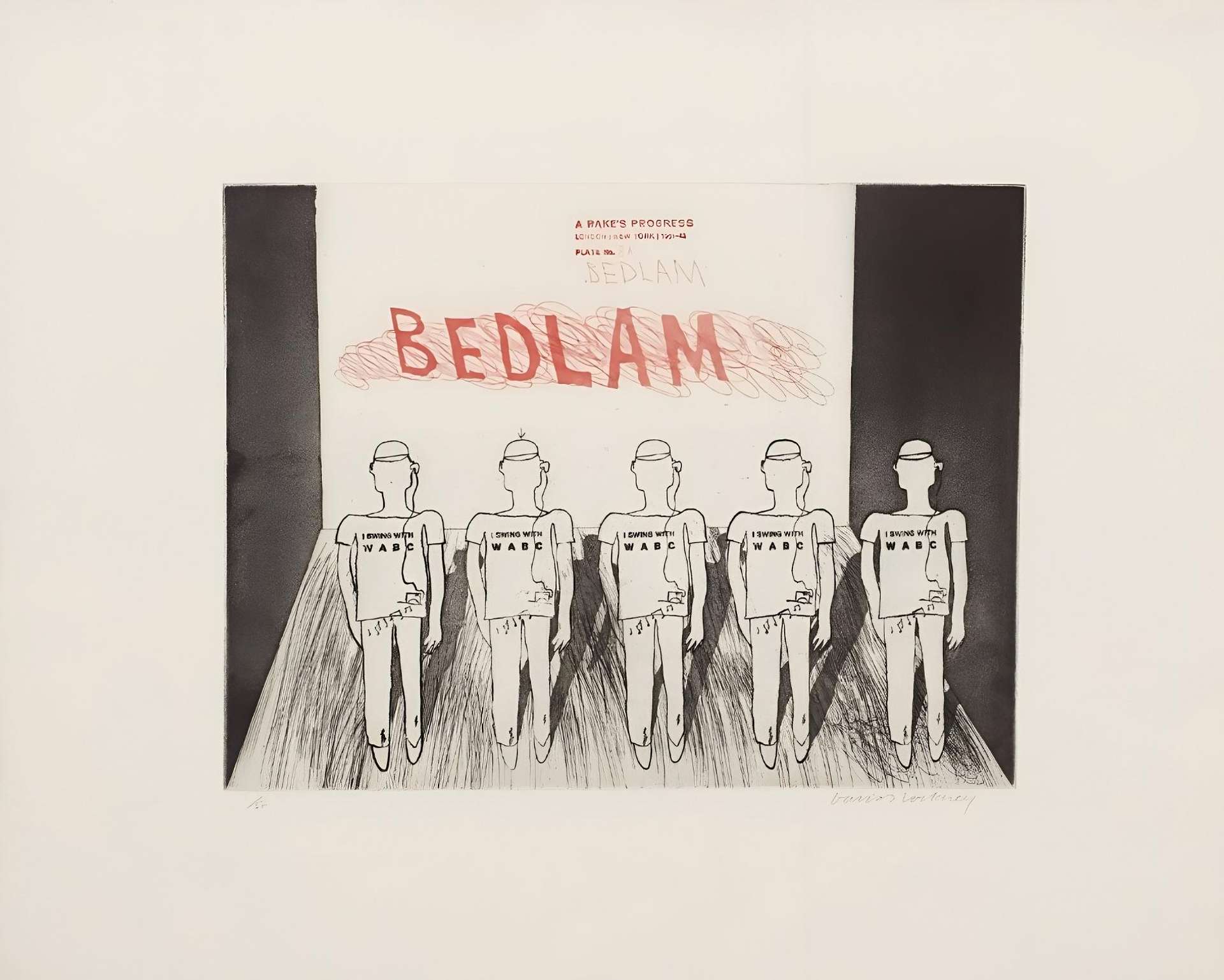 Bedlam - Signed Print by David Hockney 1963 - MyArtBroker