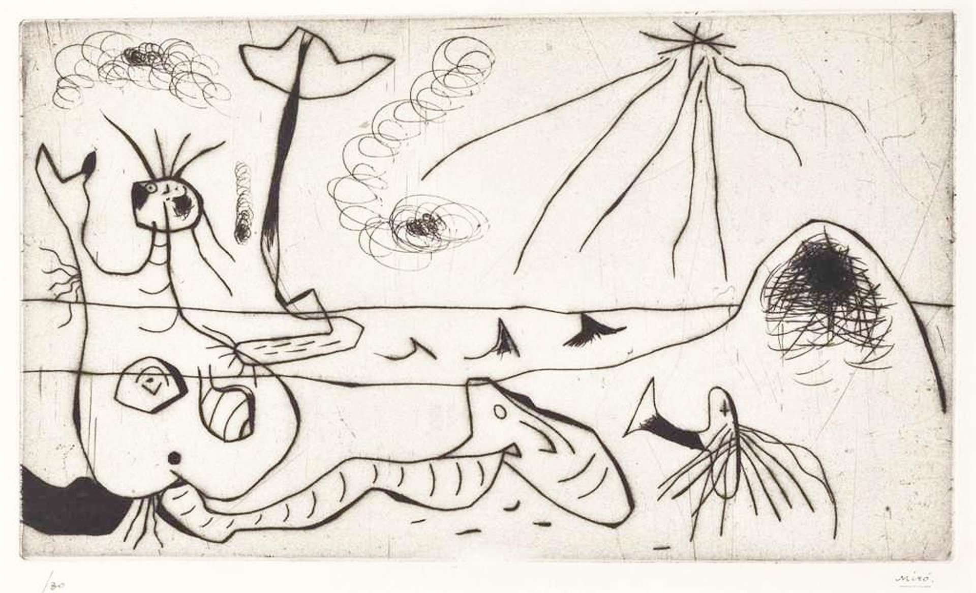 La Baigneuse - Signed Print by Joan Miró 1938 - MyArtBroker