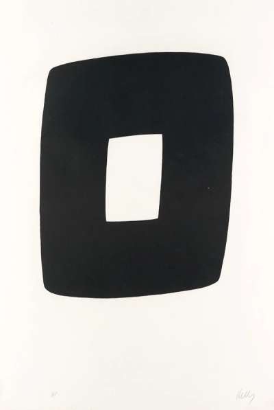 Black With White - Signed Print by Ellsworth Kelly 1965 - MyArtBroker
