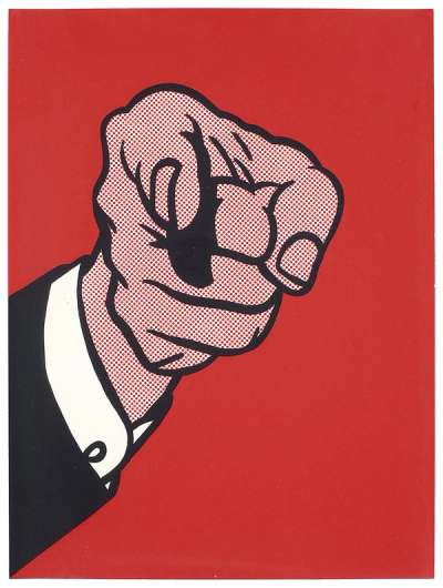 Finger Pointing - Unsigned Print by Roy Lichtenstein 1973 - MyArtBroker