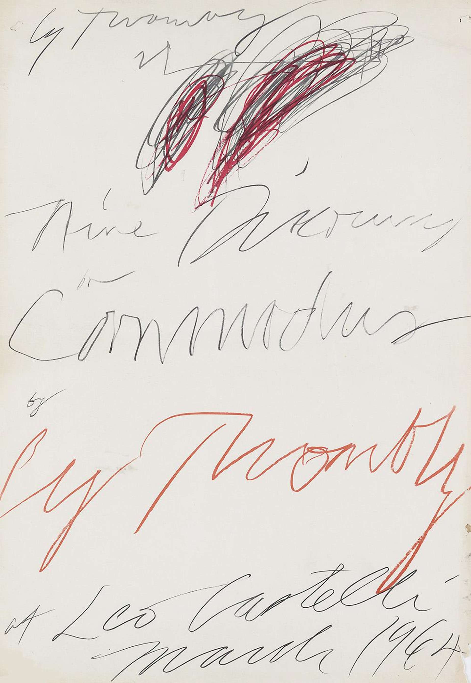 Nine Discourses On Commodus - Signed Print by Cy Twombly 1964 - MyArtBroker