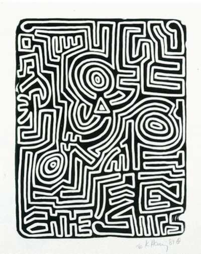 Stones 3 - Signed Print by Keith Haring 1989 - MyArtBroker