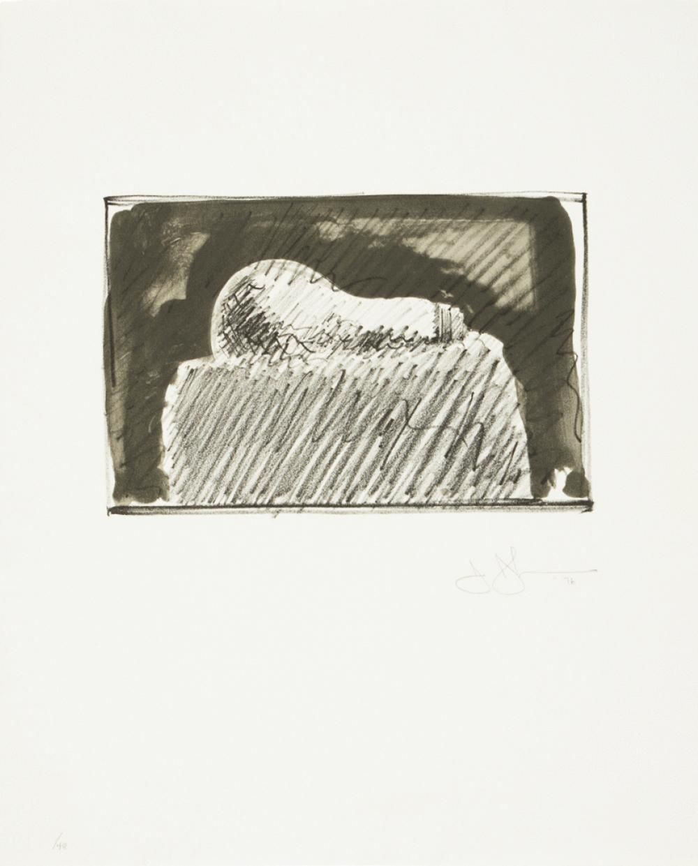 絵画 BL/ZONE/c. Jasper Johns Light Bulb (ULAE 170) (Signed Print) 1976 | For