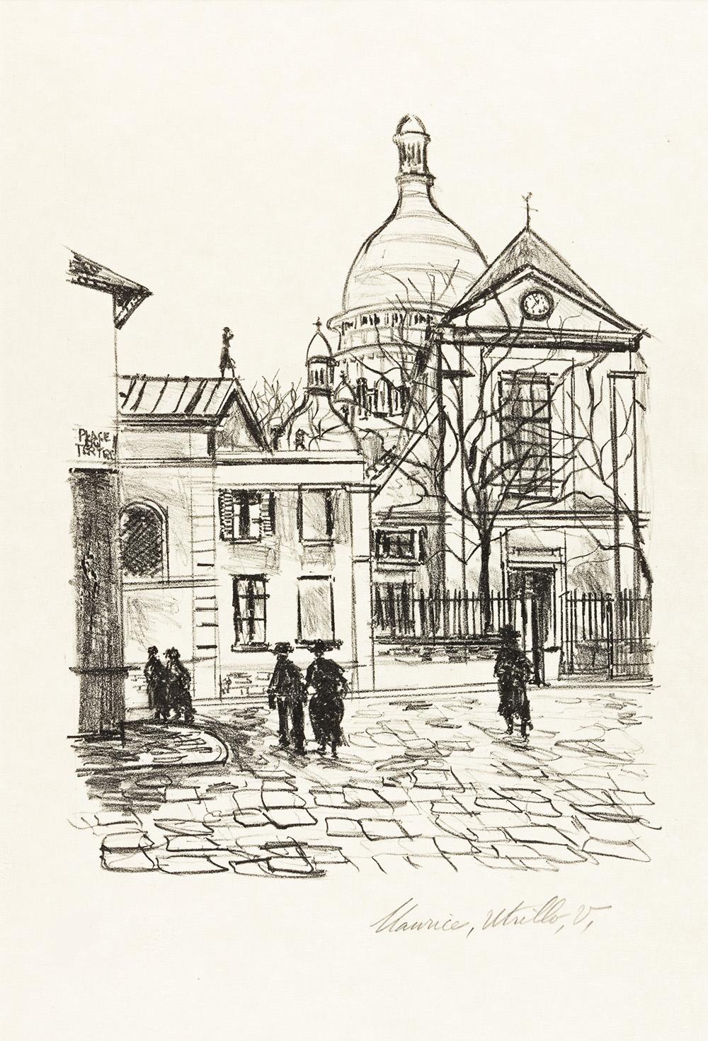 Maurice Utrillo Montmartre (Signed Print) 1955 | MyArtBroker
