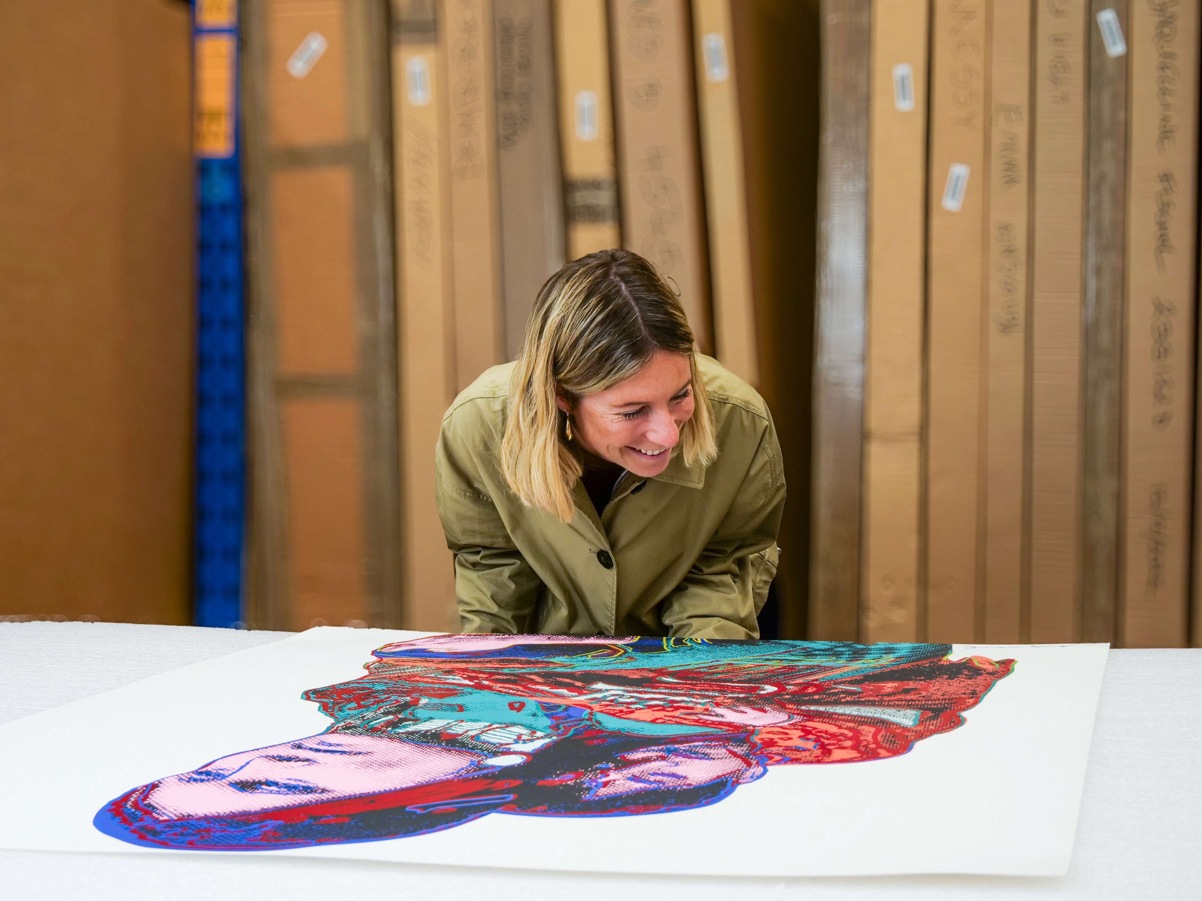 Jess Bromovsky with Andy Warhol